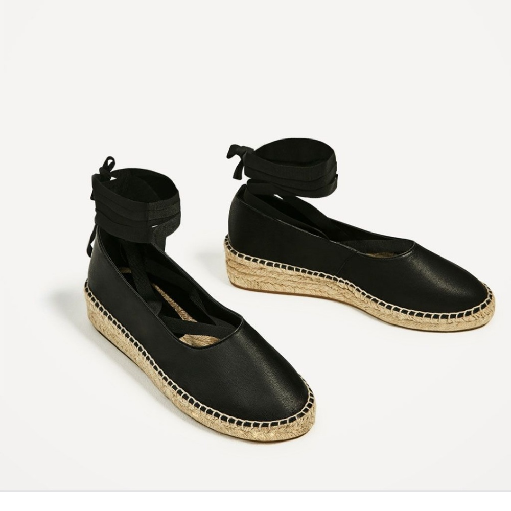 *SOLD* NWT Zara lace up espadrilles *MAKE OFFER*